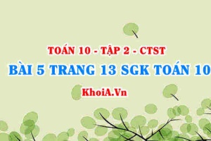 Bài 5 trang 13 SGK Toán 10 tập 2 Chân trời sáng tạo